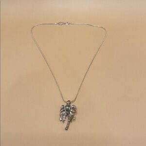 Silver 925 Palm Tree Pendant Necklace